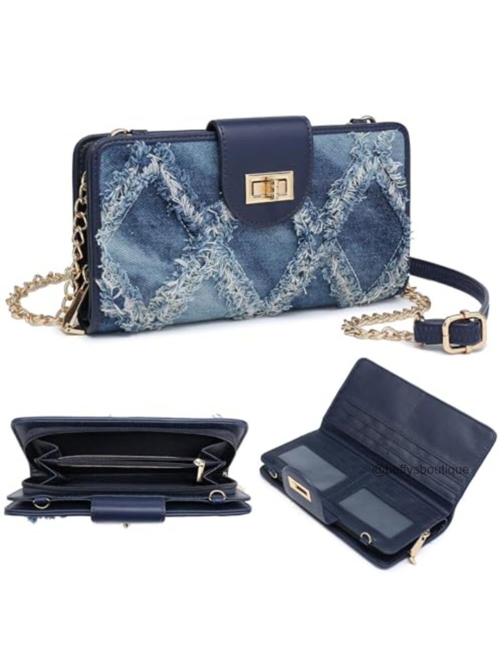 Vegan Leather Crossbody Wallet Purse Small Wristlet Bag with Card Slots